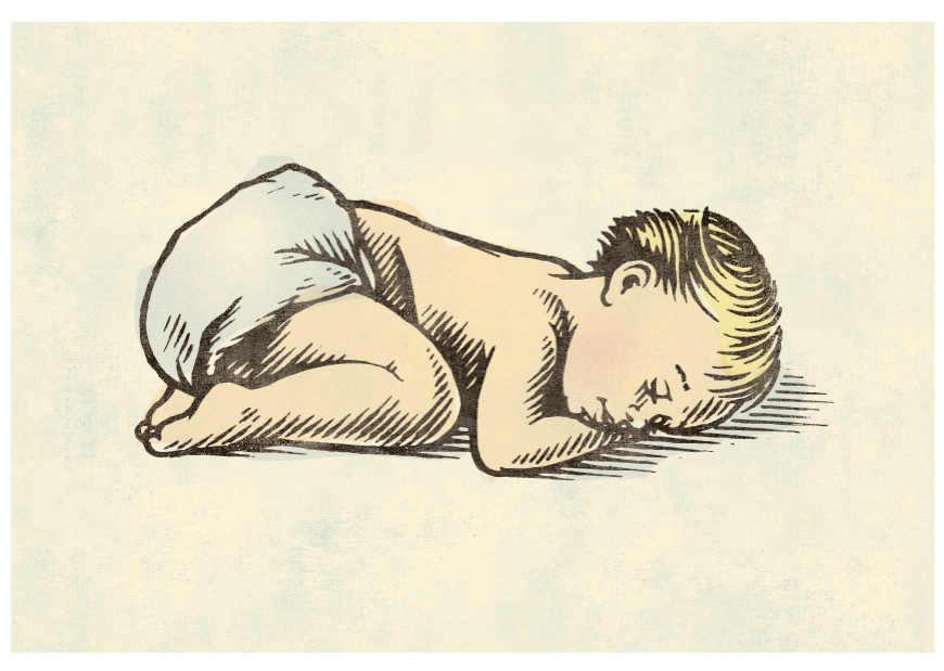 Illustration of a sleeping baby