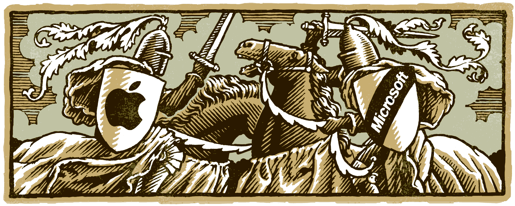Woodcut style illustration for a magazine