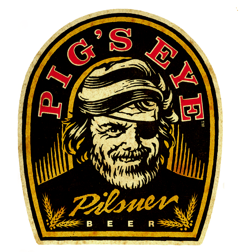 Pen and ink illustration of a river pirate for a beer lable