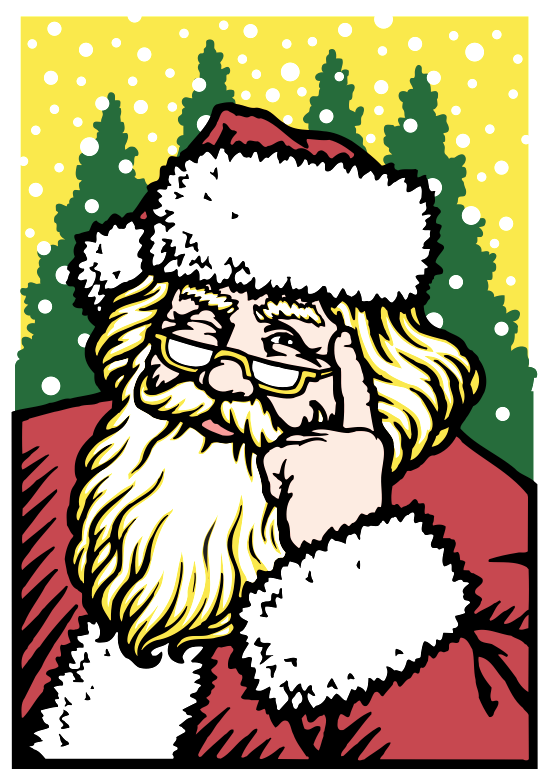 Vector art illustration of Santa Claus